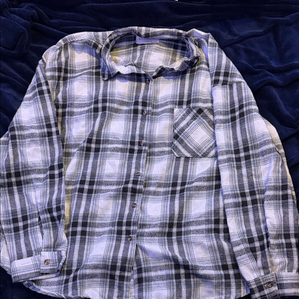 Aeropostale Black and White Checkered Shirt
